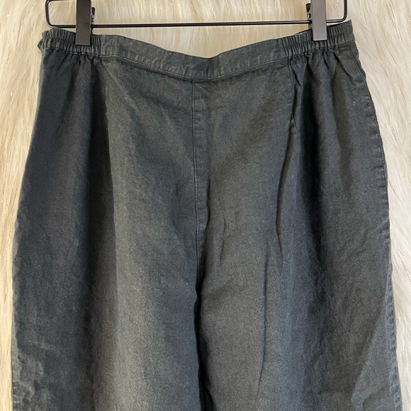 Anne Carson Womens Straight Leg Pants Black Floral High Rise Embroidered 10 - Picture 6 of 12